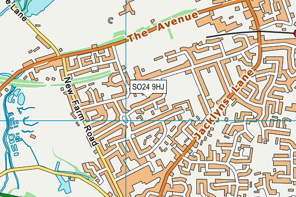 SO24 9HJ map - OS VectorMap District (Ordnance Survey)