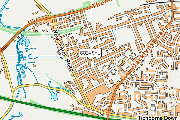 SO24 9HL map - OS VectorMap District (Ordnance Survey)