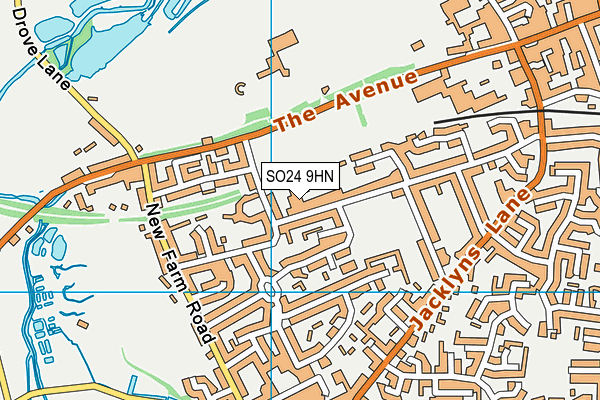 SO24 9HN map - OS VectorMap District (Ordnance Survey)