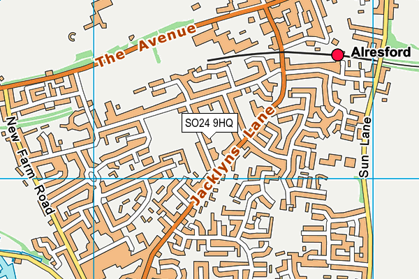 SO24 9HQ map - OS VectorMap District (Ordnance Survey)