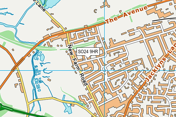 SO24 9HR map - OS VectorMap District (Ordnance Survey)