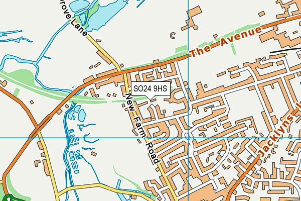 SO24 9HS map - OS VectorMap District (Ordnance Survey)