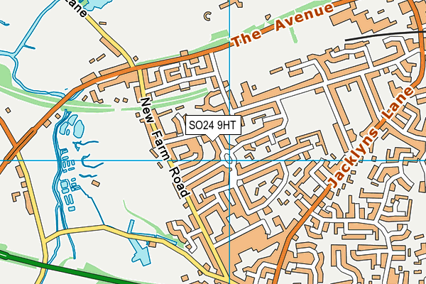 SO24 9HT map - OS VectorMap District (Ordnance Survey)