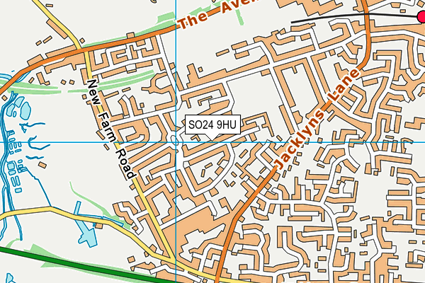 SO24 9HU map - OS VectorMap District (Ordnance Survey)