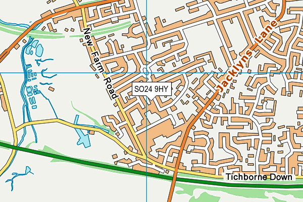 SO24 9HY map - OS VectorMap District (Ordnance Survey)