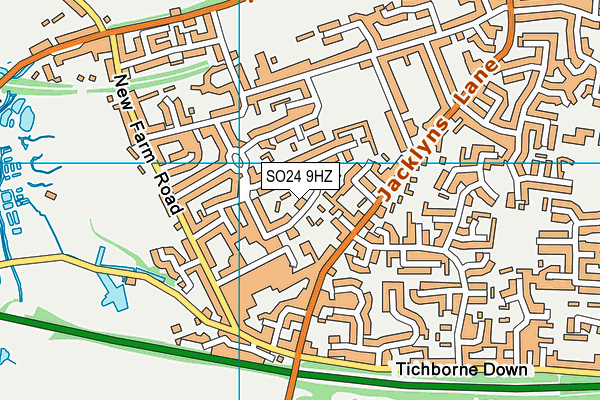 SO24 9HZ map - OS VectorMap District (Ordnance Survey)