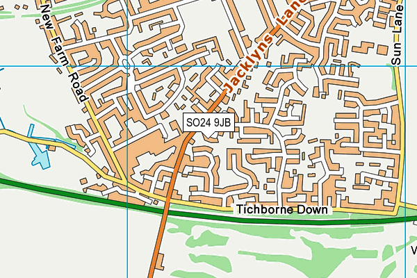 SO24 9JB map - OS VectorMap District (Ordnance Survey)