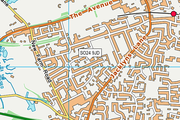 SO24 9JD map - OS VectorMap District (Ordnance Survey)