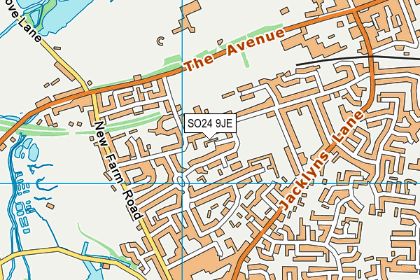 SO24 9JE map - OS VectorMap District (Ordnance Survey)