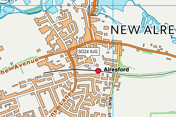 SO24 9JG map - OS VectorMap District (Ordnance Survey)