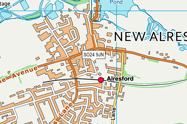 SO24 9JN map - OS VectorMap District (Ordnance Survey)