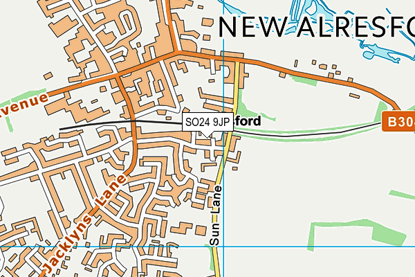 SO24 9JP map - OS VectorMap District (Ordnance Survey)