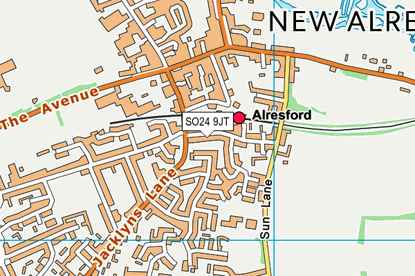 SO24 9JT map - OS VectorMap District (Ordnance Survey)