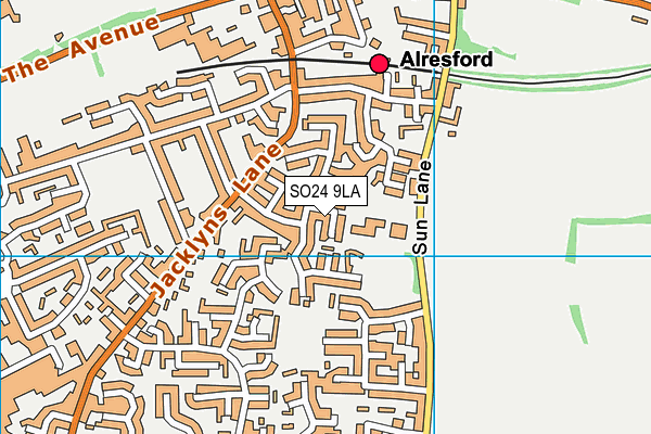 SO24 9LA map - OS VectorMap District (Ordnance Survey)
