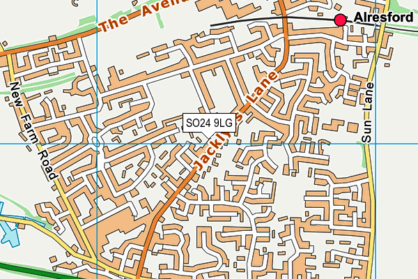 SO24 9LG map - OS VectorMap District (Ordnance Survey)