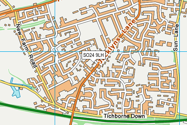 SO24 9LH map - OS VectorMap District (Ordnance Survey)