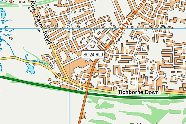 SO24 9LJ map - OS VectorMap District (Ordnance Survey)