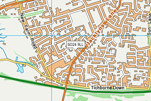 SO24 9LL map - OS VectorMap District (Ordnance Survey)