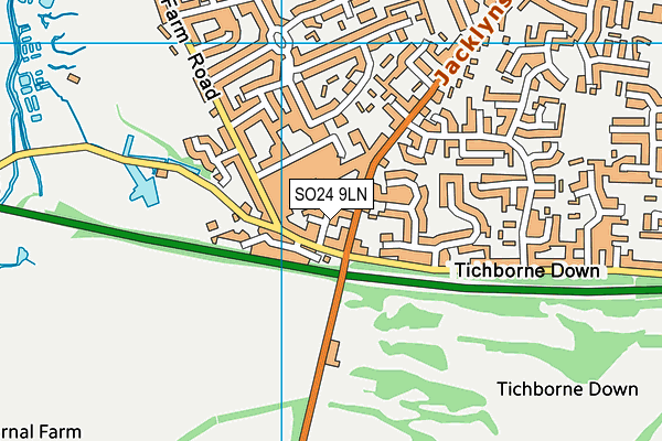 SO24 9LN map - OS VectorMap District (Ordnance Survey)