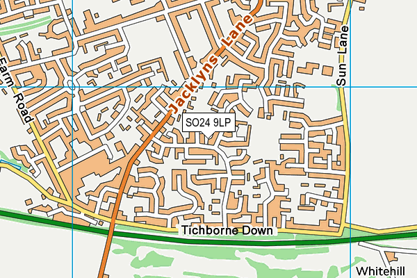 SO24 9LP map - OS VectorMap District (Ordnance Survey)