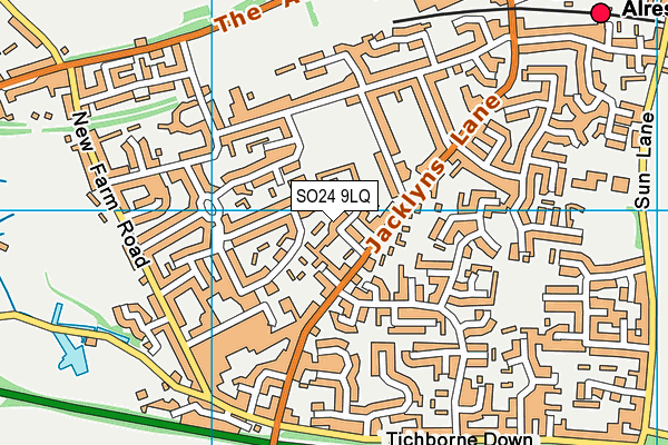 SO24 9LQ map - OS VectorMap District (Ordnance Survey)
