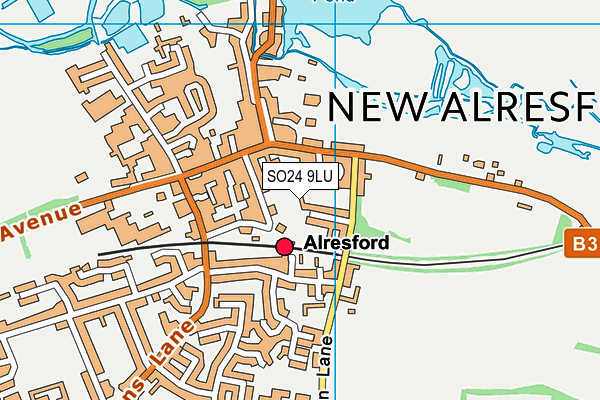 SO24 9LU map - OS VectorMap District (Ordnance Survey)