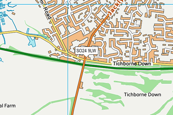 SO24 9LW map - OS VectorMap District (Ordnance Survey)