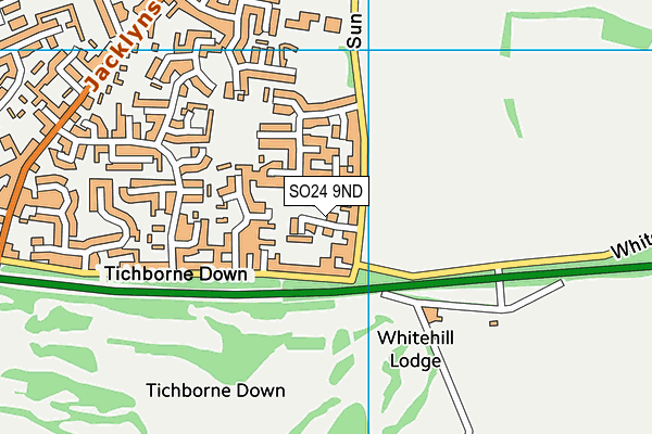 SO24 9ND map - OS VectorMap District (Ordnance Survey)