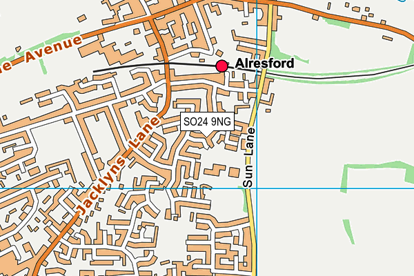 SO24 9NG map - OS VectorMap District (Ordnance Survey)