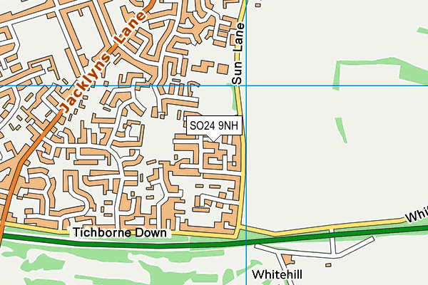 SO24 9NH map - OS VectorMap District (Ordnance Survey)