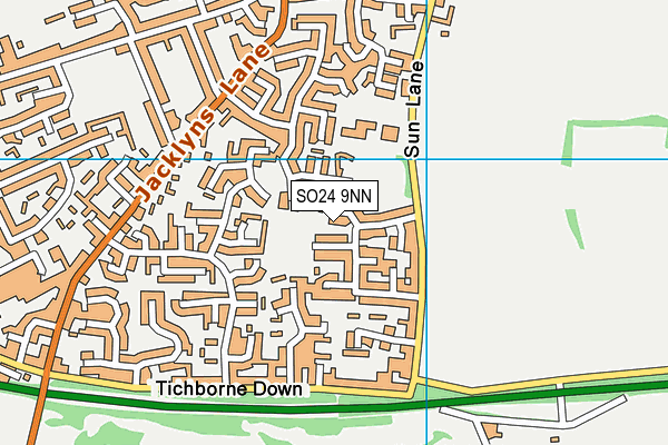 SO24 9NN map - OS VectorMap District (Ordnance Survey)