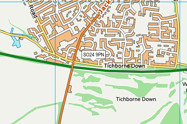 SO24 9PN map - OS VectorMap District (Ordnance Survey)