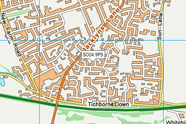 SO24 9PS map - OS VectorMap District (Ordnance Survey)