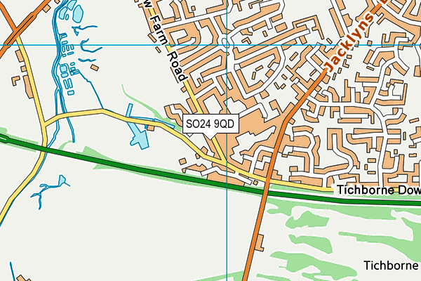 SO24 9QD map - OS VectorMap District (Ordnance Survey)