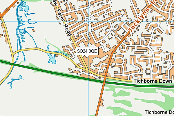 SO24 9QE map - OS VectorMap District (Ordnance Survey)