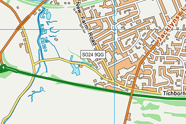 SO24 9QG map - OS VectorMap District (Ordnance Survey)