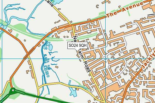 SO24 9QH map - OS VectorMap District (Ordnance Survey)