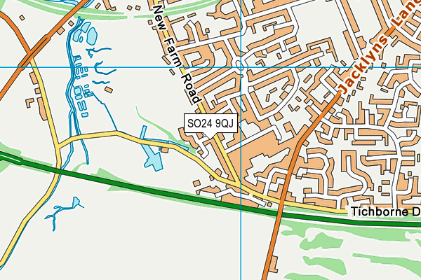 SO24 9QJ map - OS VectorMap District (Ordnance Survey)