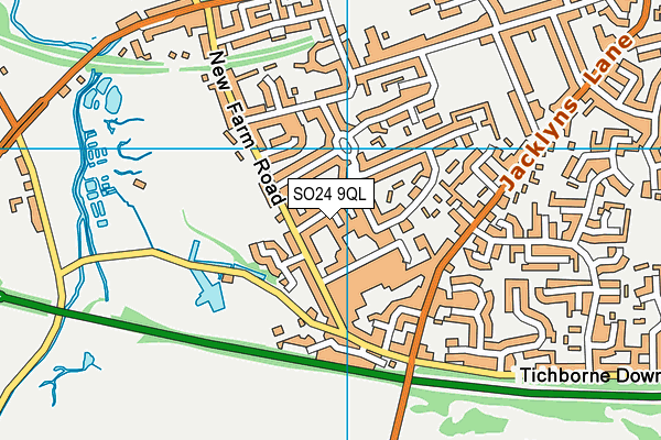 SO24 9QL map - OS VectorMap District (Ordnance Survey)