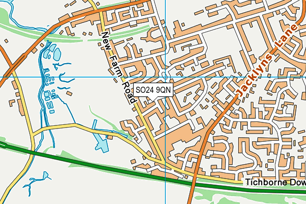 SO24 9QN map - OS VectorMap District (Ordnance Survey)