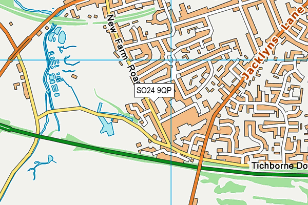 SO24 9QP map - OS VectorMap District (Ordnance Survey)