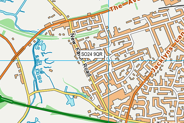 SO24 9QR map - OS VectorMap District (Ordnance Survey)