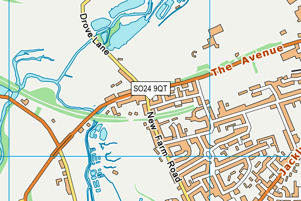 SO24 9QT map - OS VectorMap District (Ordnance Survey)