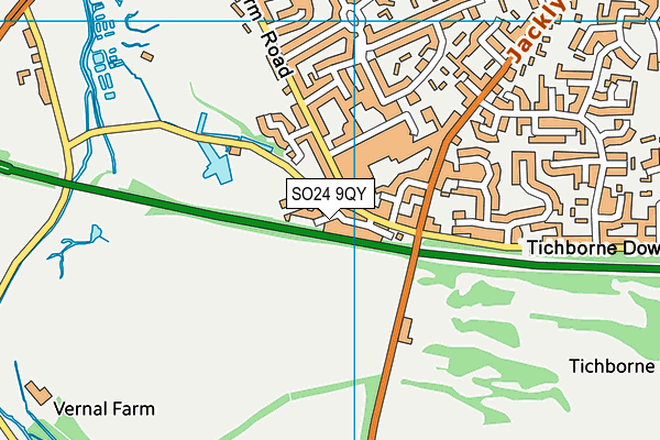 SO24 9QY map - OS VectorMap District (Ordnance Survey)