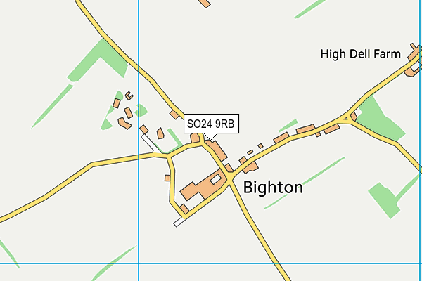 SO24 9RB map - OS VectorMap District (Ordnance Survey)