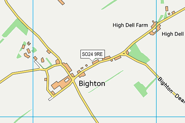 SO24 9RE map - OS VectorMap District (Ordnance Survey)