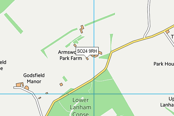 SO24 9RH map - OS VectorMap District (Ordnance Survey)