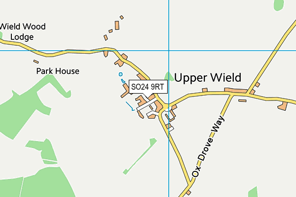 SO24 9RT map - OS VectorMap District (Ordnance Survey)