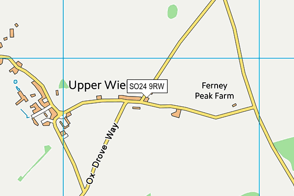 SO24 9RW map - OS VectorMap District (Ordnance Survey)