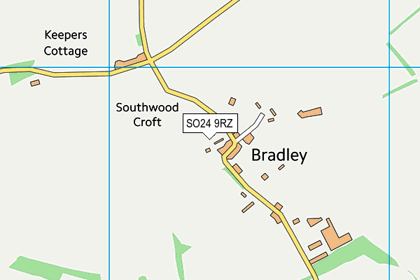 SO24 9RZ map - OS VectorMap District (Ordnance Survey)